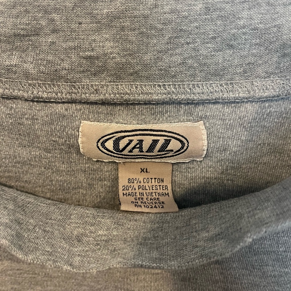 Vintage Vail Colorado Adult Thick Long Sleeve XL Gray Ski Resort Mountain Logo - Picture 2 of 5